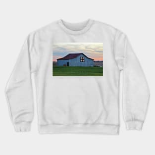 Christmas Barn Pattern Crewneck Sweatshirt